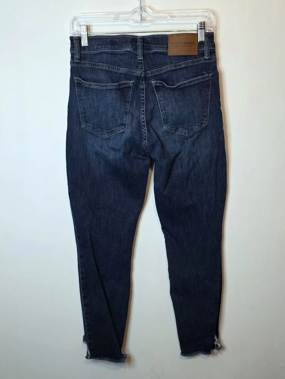 Lucky Brand Ava Skinny Ankle Jeans Raw Hem Stretch Size 6/28